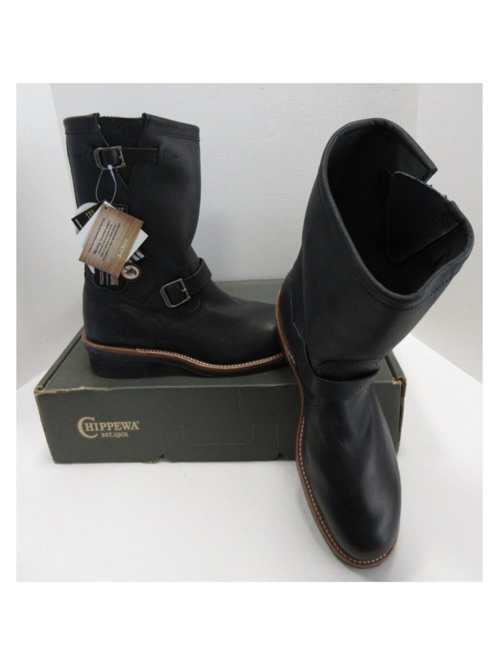 Chippewa Boots 11 D Leather 11 Inch Engineer Steel Toe Work 27899 NEW